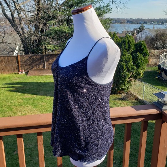 Calypso St. Barth Tops - xx CALYPSO ST BARTH Sparkle Bling Cami Navy XS